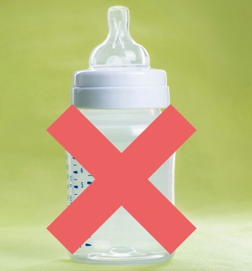 Plastic baby bottles are harmful, glass vintage baby bottles are safe
